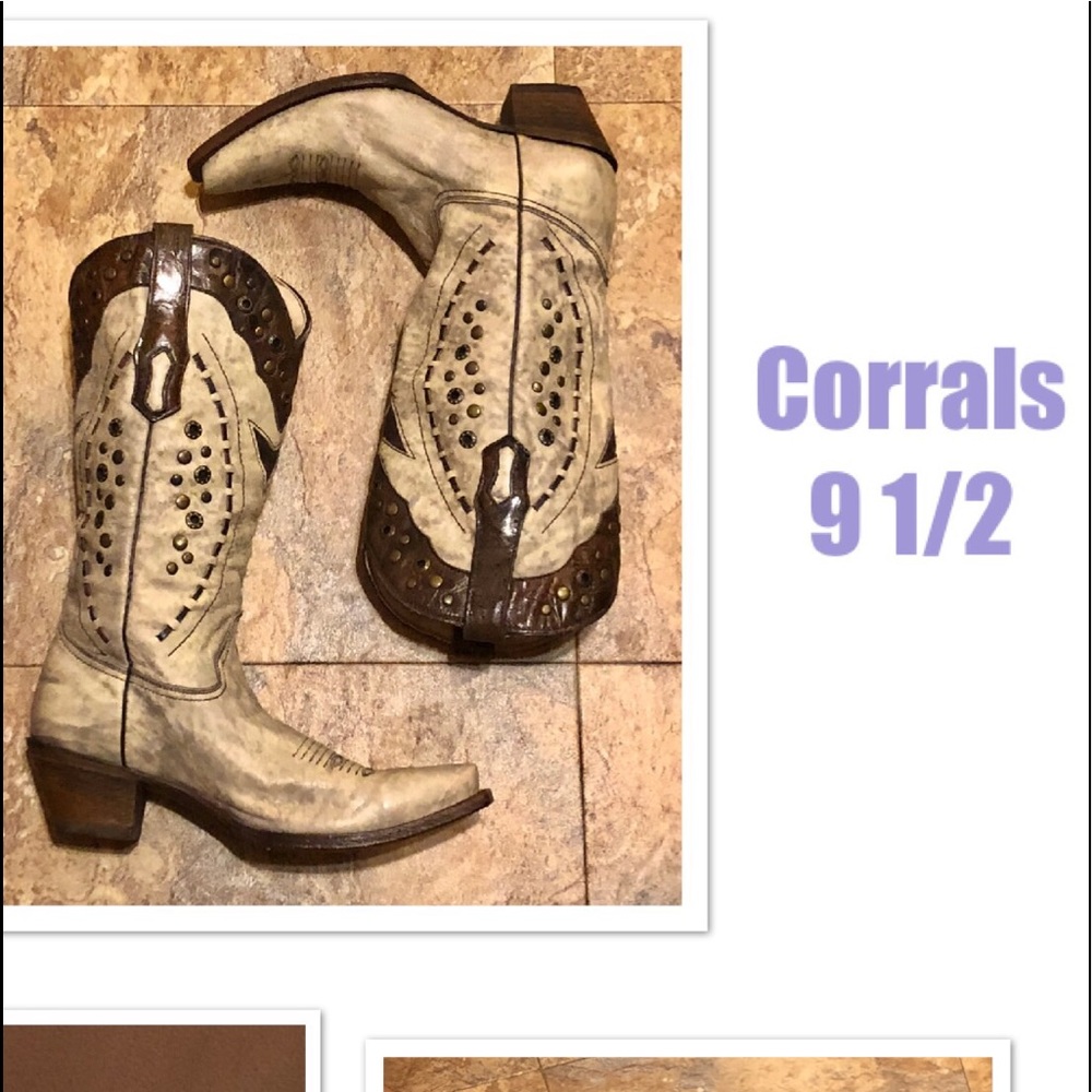 Studded corral boots euc